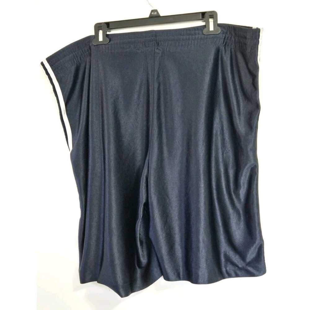 Vintage Adidas Basketball Shorts Mens L Navy Y2K Shiny Baggy Athletic - Picture 6 of 8